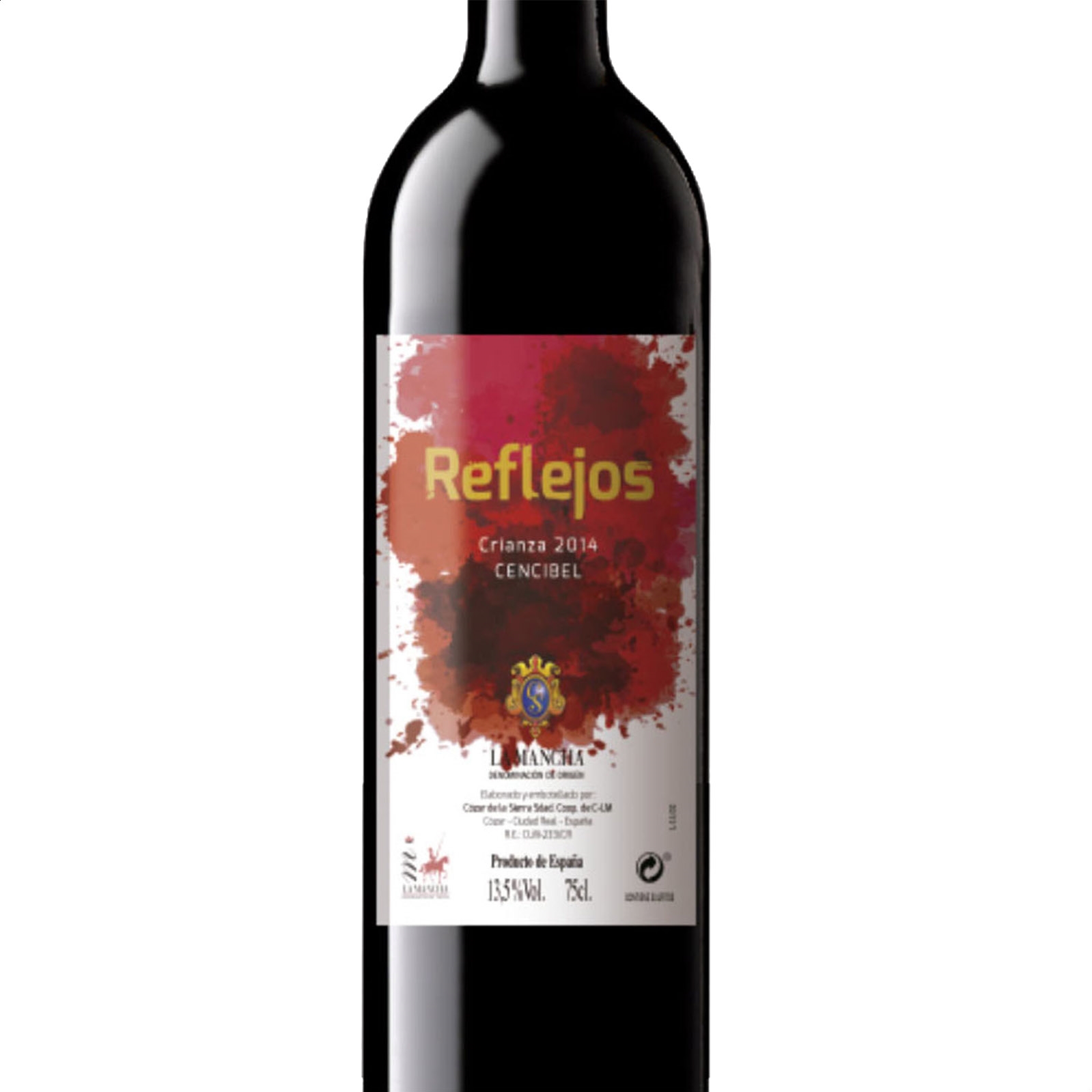Cózar de la Sierra - Reflejos vino tinto crianza D.O.P. La Mancha 75cl, 6uds