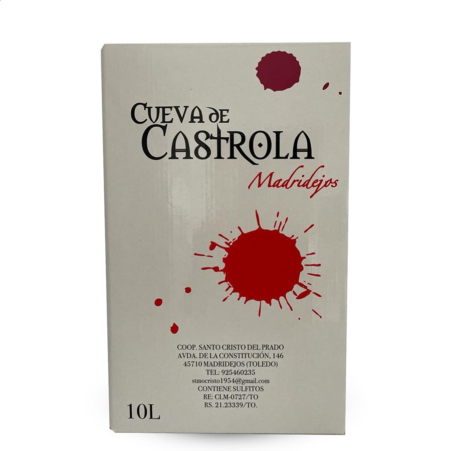 Santo Cristo del Prado - Cueva de Castrola vino tinto Tempranillo Bag in Box 10L, 1ud
