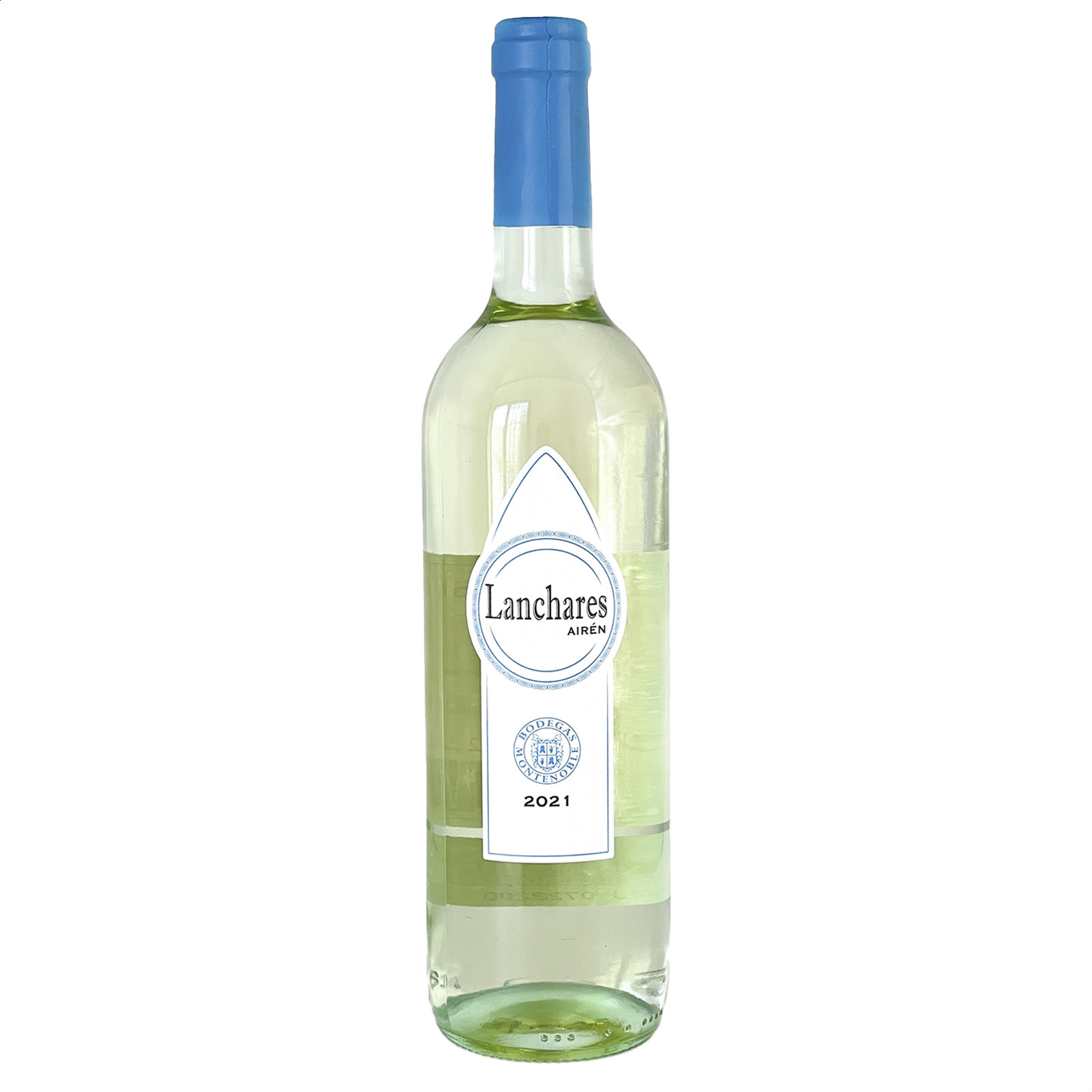 Bodegas Montenoble - Lanchares Airén vino blanco D.O.P. La Mancha 75cl, 6uds