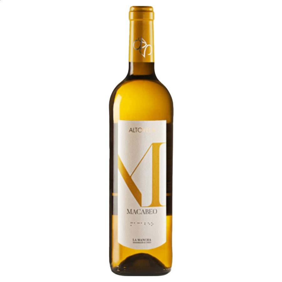 Bodegas Altovela - Vino blanco Macabeo D.O.P. La Mancha 75cl, 6uds