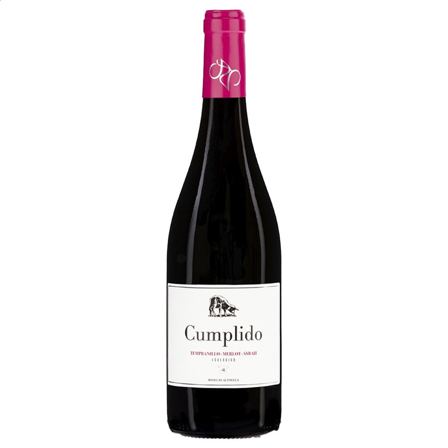 Bodegas Altovela - Cumplido vino tinto ecológico IGP Vino de la Tierra de Castilla 75cl, 6uds