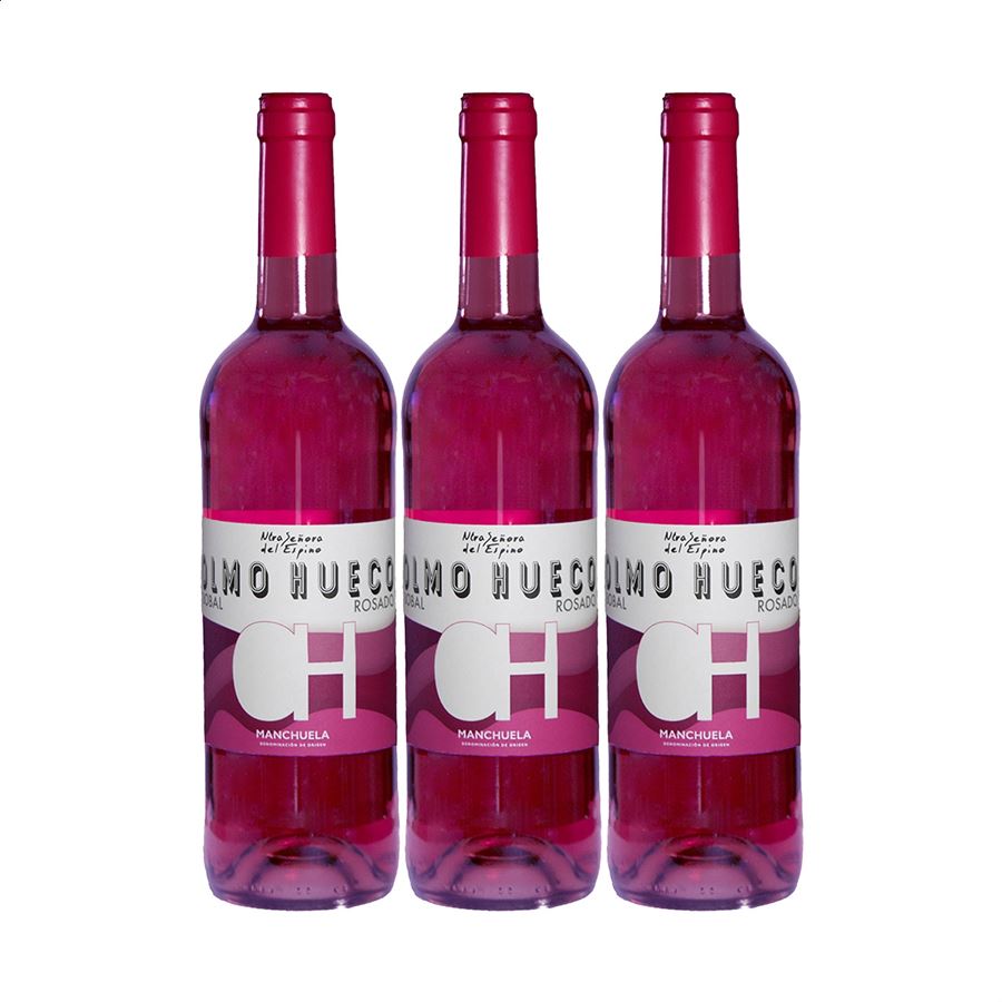 Olmo Hueco - Vino rosado joven D.O.P. Manchuela 75cl, 3uds