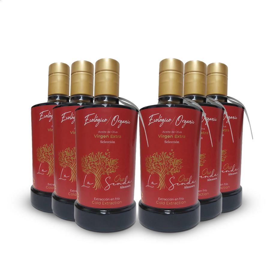 Oro La Senda Almazara - AOVE selección centenaria ecológico D.O.P. Aceite Campo de Montiel 500ml, 6uds