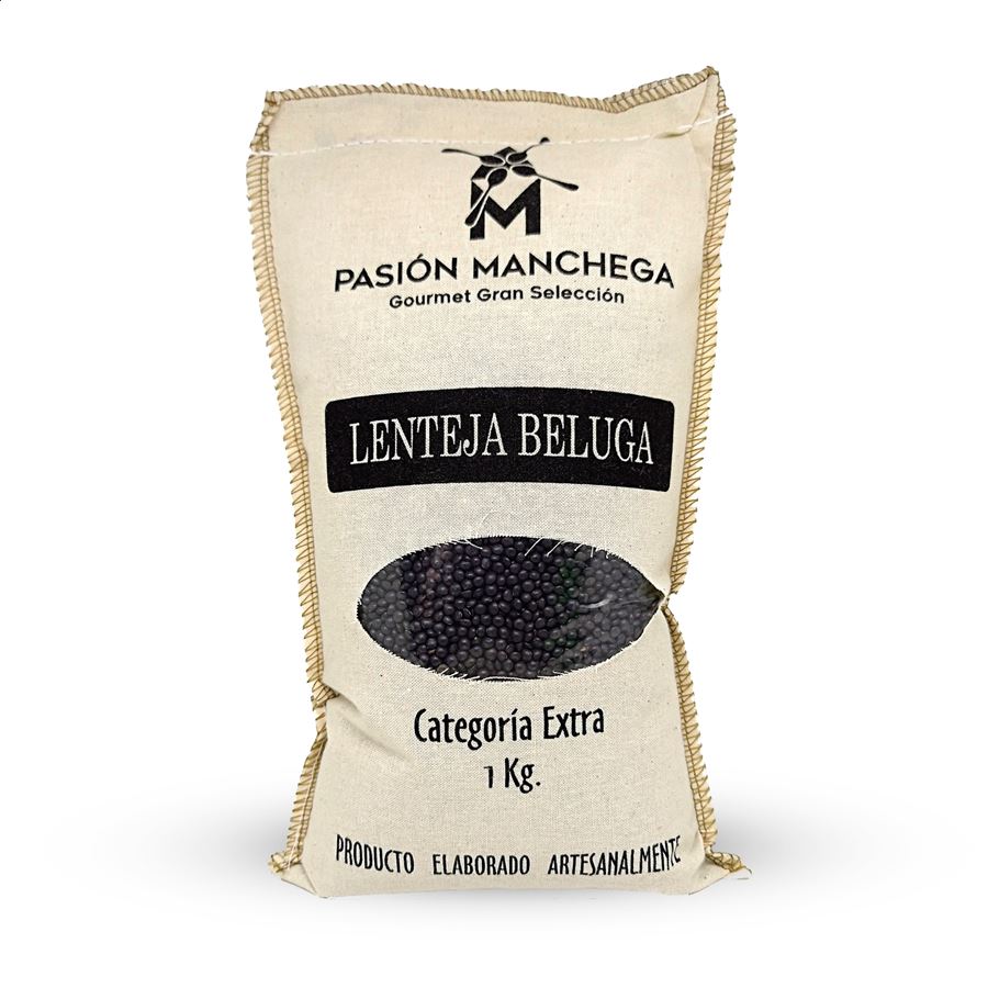 Pasión Manchega - Lote de legumbres belugas, castellanas y blancas secas 1Kg, 6uds