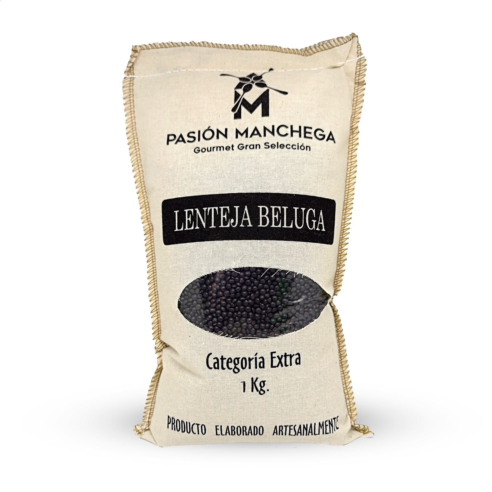 Pasión Manchega - Lote de legumbres belugas, pedrosillanas y pintas secas 1Kg, 6uds