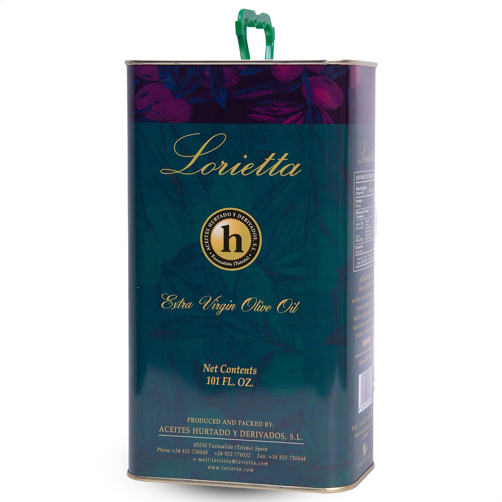 Lorieta - Aceite de oliva virgen extra Cornicabra 3L, 1ud