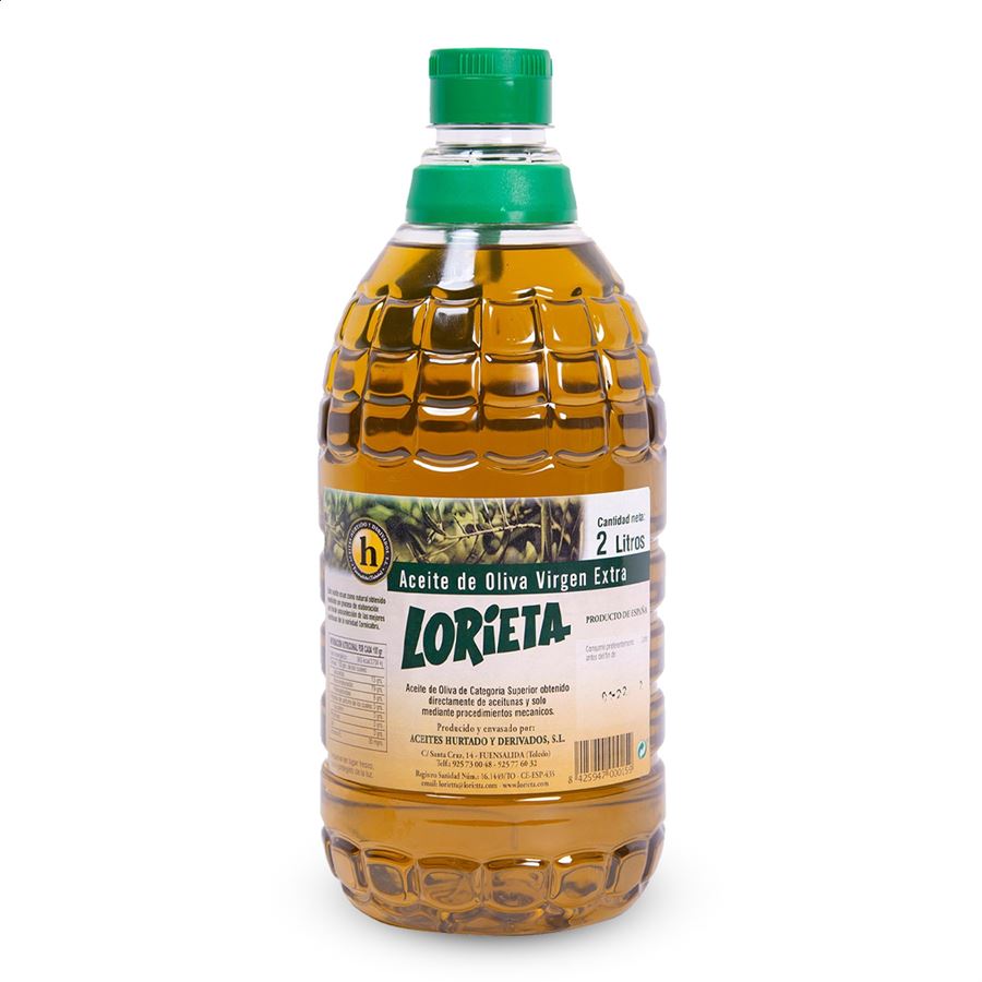 Lorieta - Aceite de oliva virgen extra Cornicabra 2L, 8uds