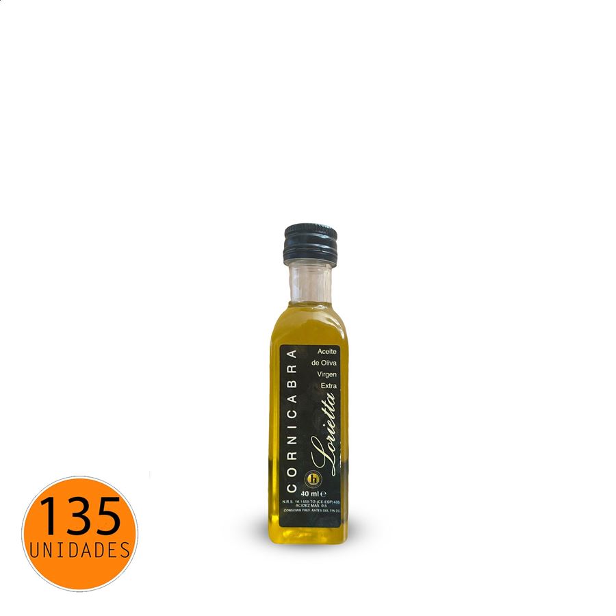 Lorieta - Aceite de oliva virgen extra Cornicabra 40ml, 135uds
