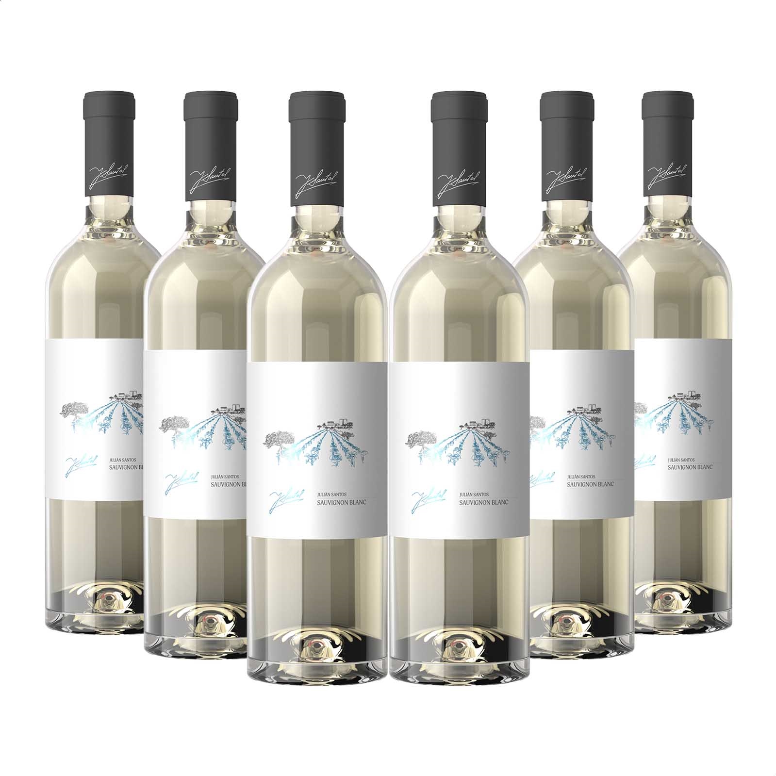 Bodegas J. Santos - Vino blanco Sauvignon Blanc D.O.P. La Mancha 75cl, 6uds