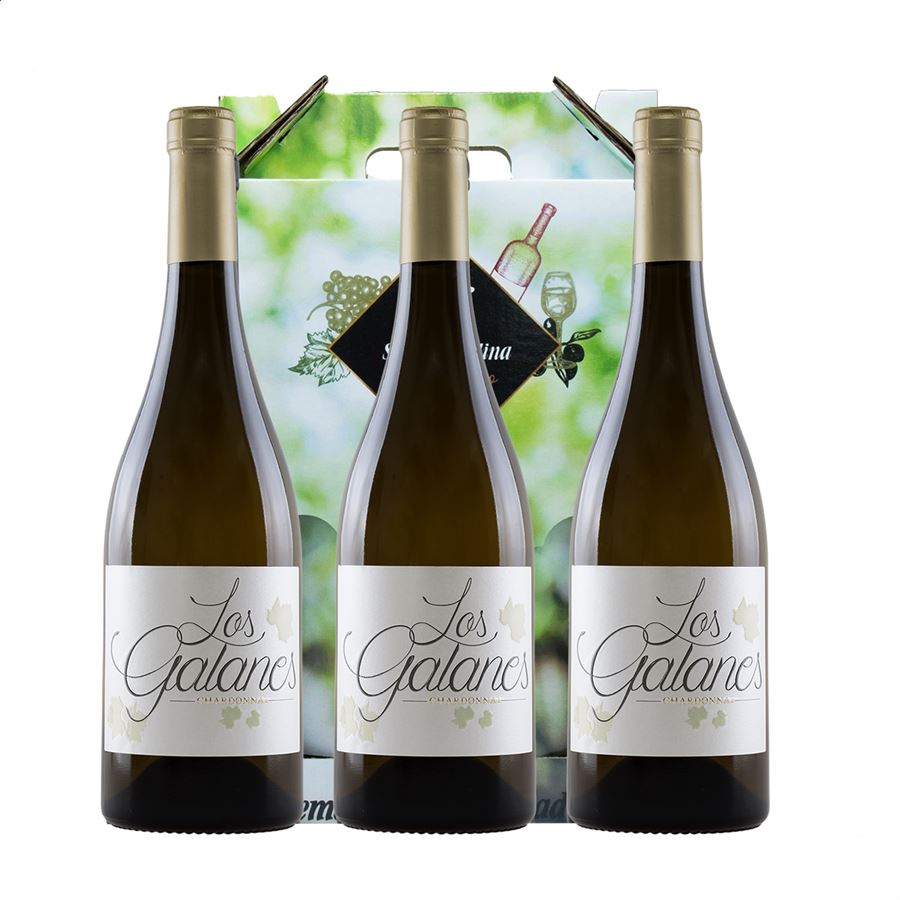 Cooperativa Santa Catalina - Vino tinto Los Galanes Chardonnay D.O.P. La Mancha 75cl, 3uds