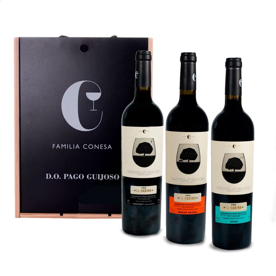 Bodegas Familia Conesa - Lote de vino Finca La Sabina D.O.P. Pago Guijoso 75cl, 3uds