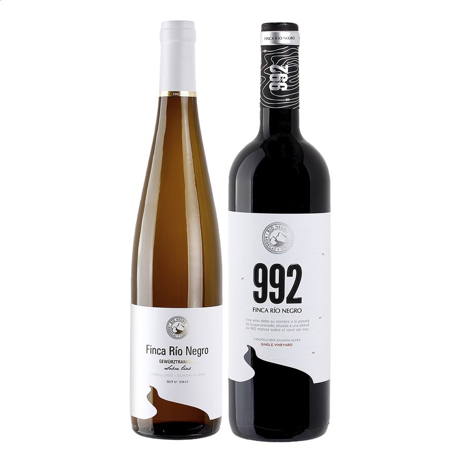 Finca Río Negro - Lote de vino tinto y blanco IGP Vino de la Tierra de Castilla 75cl, 4uds