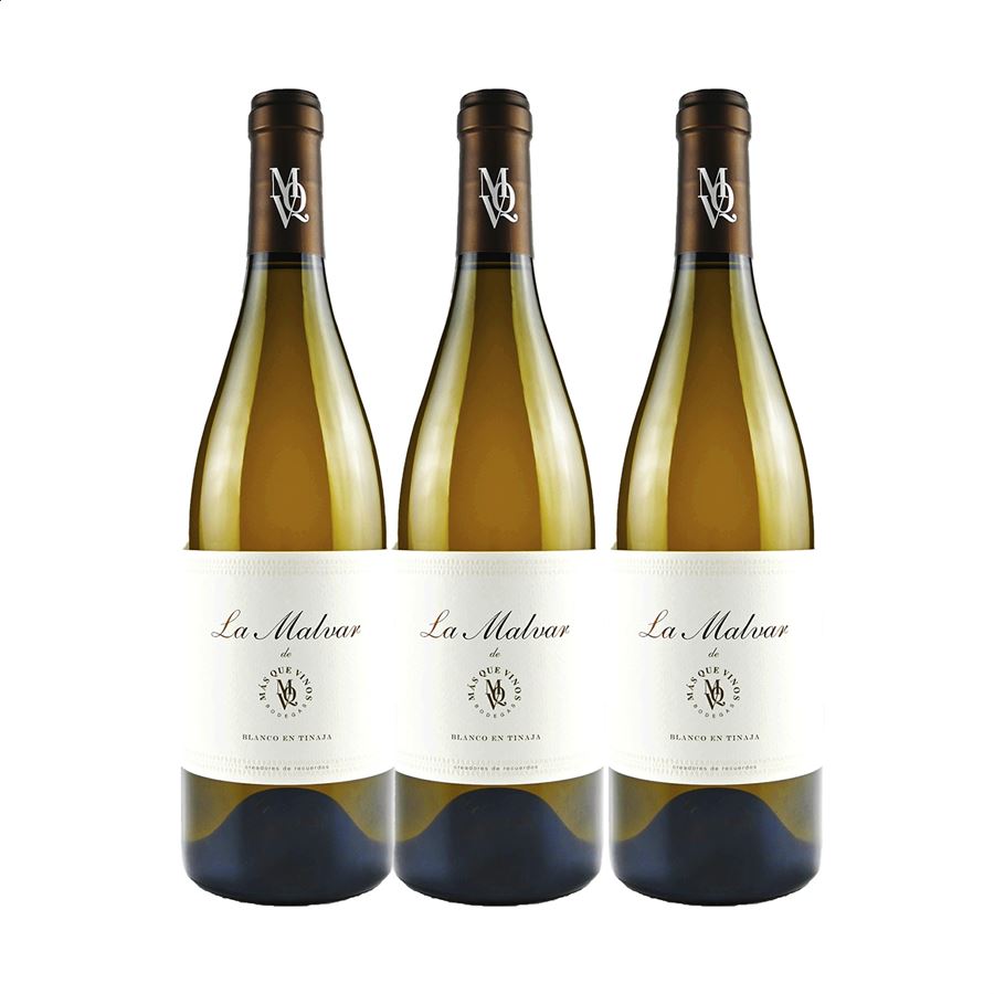 Bodegas Más Que Vinos - La Malvar de MQV vino blanco IGP Vino de la Tierra de Castilla 75cl, 3uds