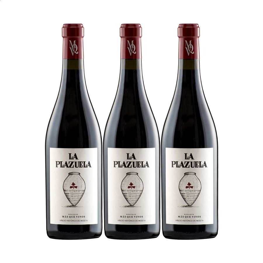 Bodegas Más Que Vinos - La Plazuela vino tinto IGP Vino de la Tierra de Castilla 75cl, 3uds