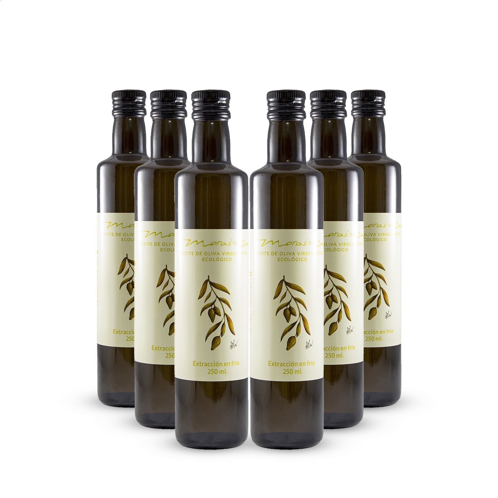 Morainsa - Aceite de oliva extra virgen ecológico 250ml, 6uds