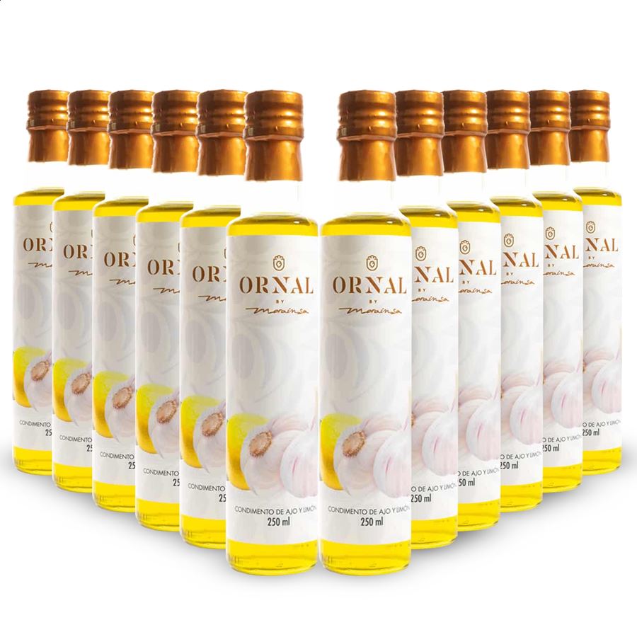 Ornal - AOVE ecológico condimento de ajo y limón 250ml, 12uds