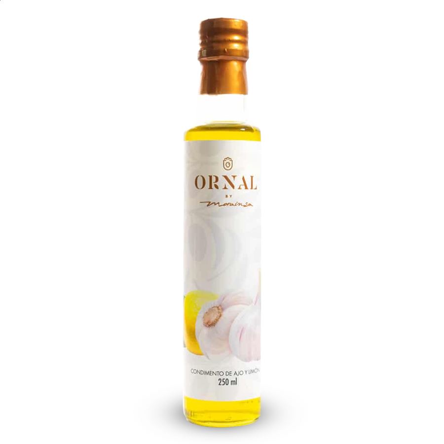 Ornal - AOVE ecológico condimento de ajo y limón 250ml, 12uds