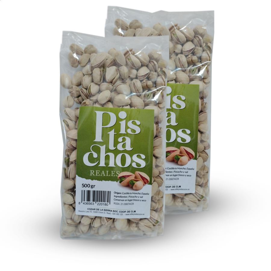 Cózar de la Sierra - Pistacho tostado y salado con cáscara 500g, 2uds