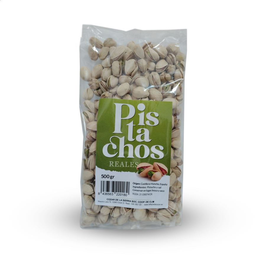 Cózar de la Sierra - Pistacho tostado y salado con cáscara 500g, 2uds