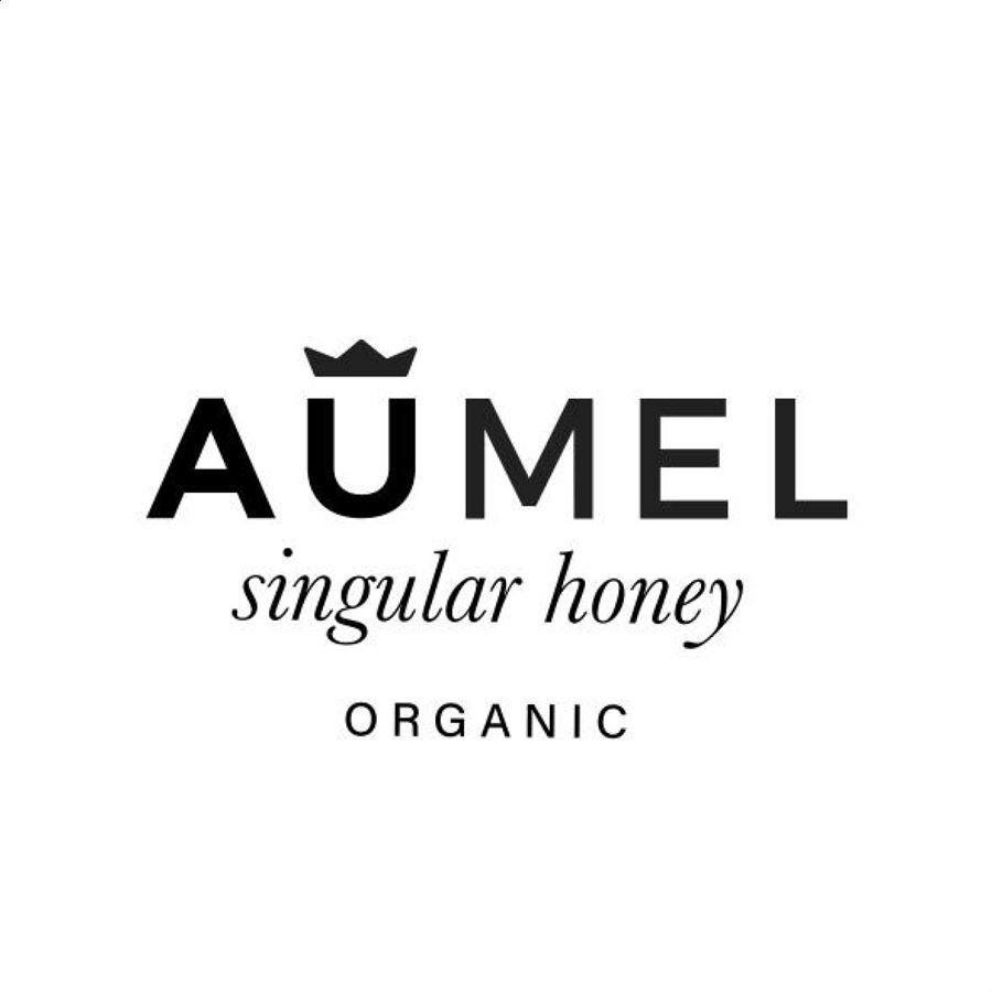 Aumel Organic Honey - Miel de bosque ecológica en envase de corcho 300g, 24uds