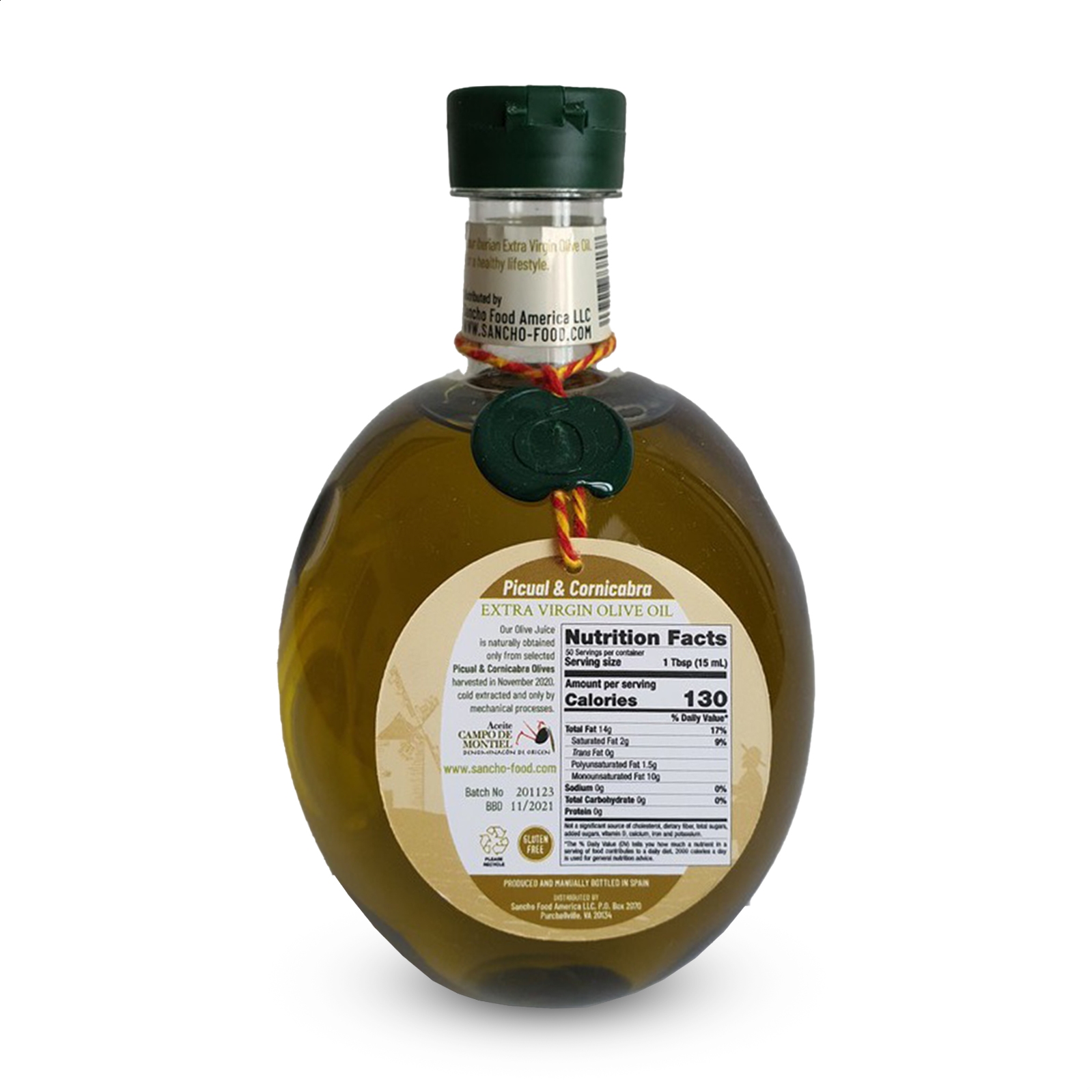 Sancho Food - Lote de AOVE Arbequina y Picual - Cornicabra D.O.P. Aceite Campo de Montiel 750ml, 2uds