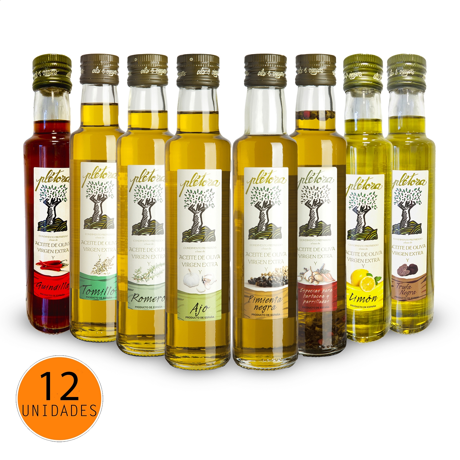 Aceites Malagón - Condimento de AOVE con aroma 250ml, 12uds