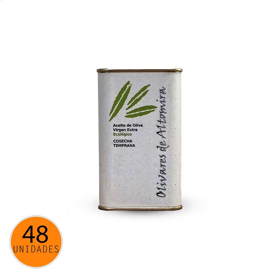 Olivares de Altomira - AOVE Verdeja temprano ecológico D.O.P. Aceite de la Alcarria lata de 250ml, 48uds