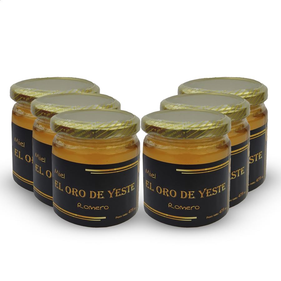 El Oro de Yeste - Miel de romero 475g, 6uds