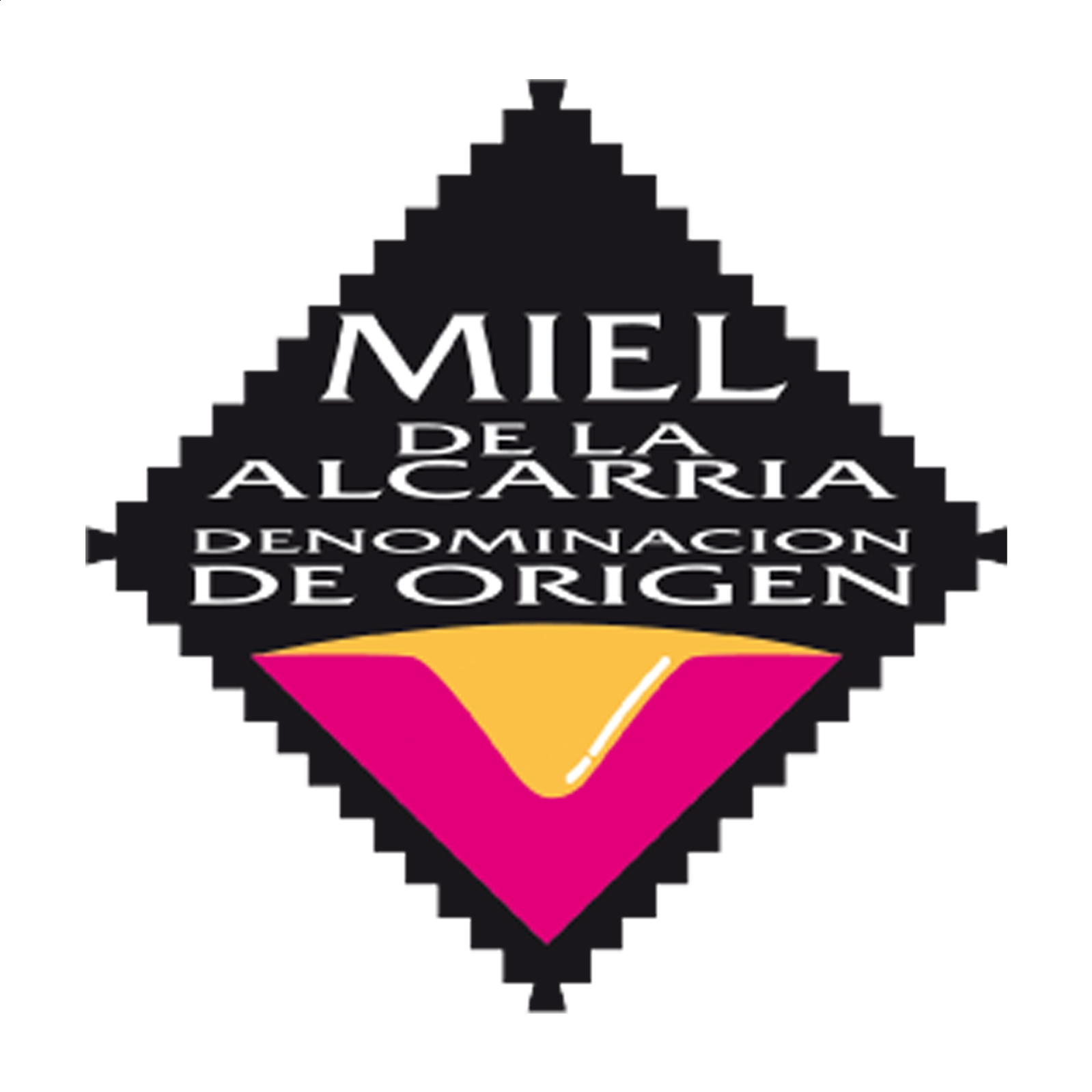 La Ciudad de la Miel - Lote de miel variado en frasco hexagonal con tela + catador D.O.P. Miel de La Alcarria 50gr, 30uds