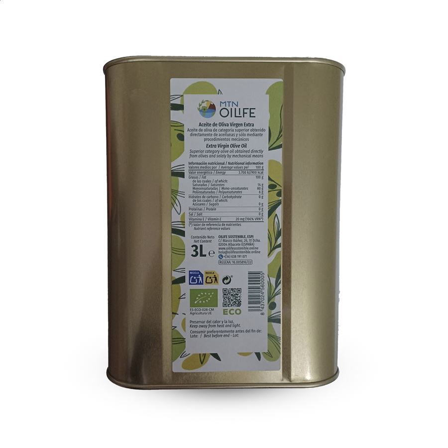 Oilife - Lote de AOVE Arbequina ecológico cosecha temprana, 7uds