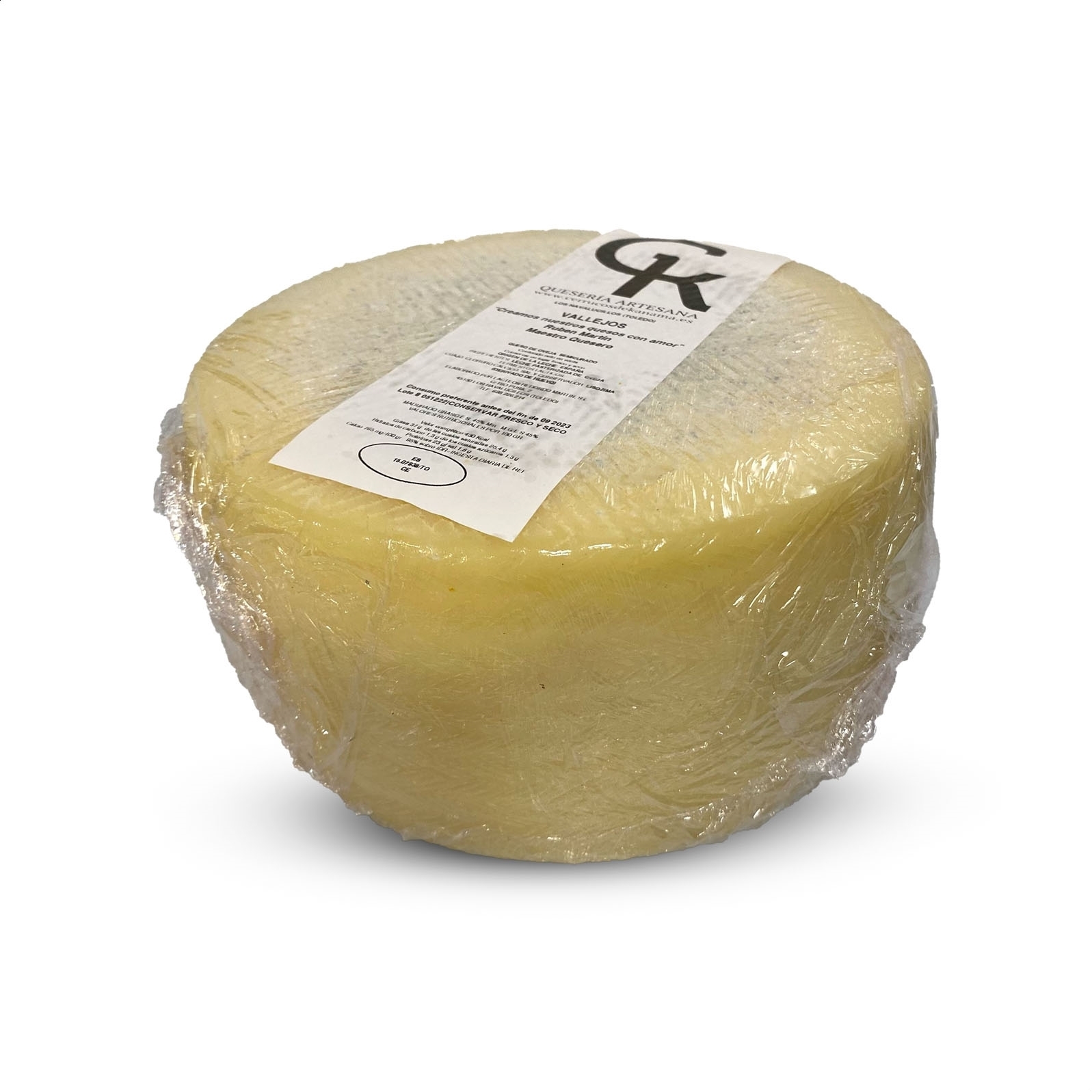 Cerrucos de Kanama - Vallejo, queso semicurado de leche pasterizada de oveja 3Kg aprox, 1ud