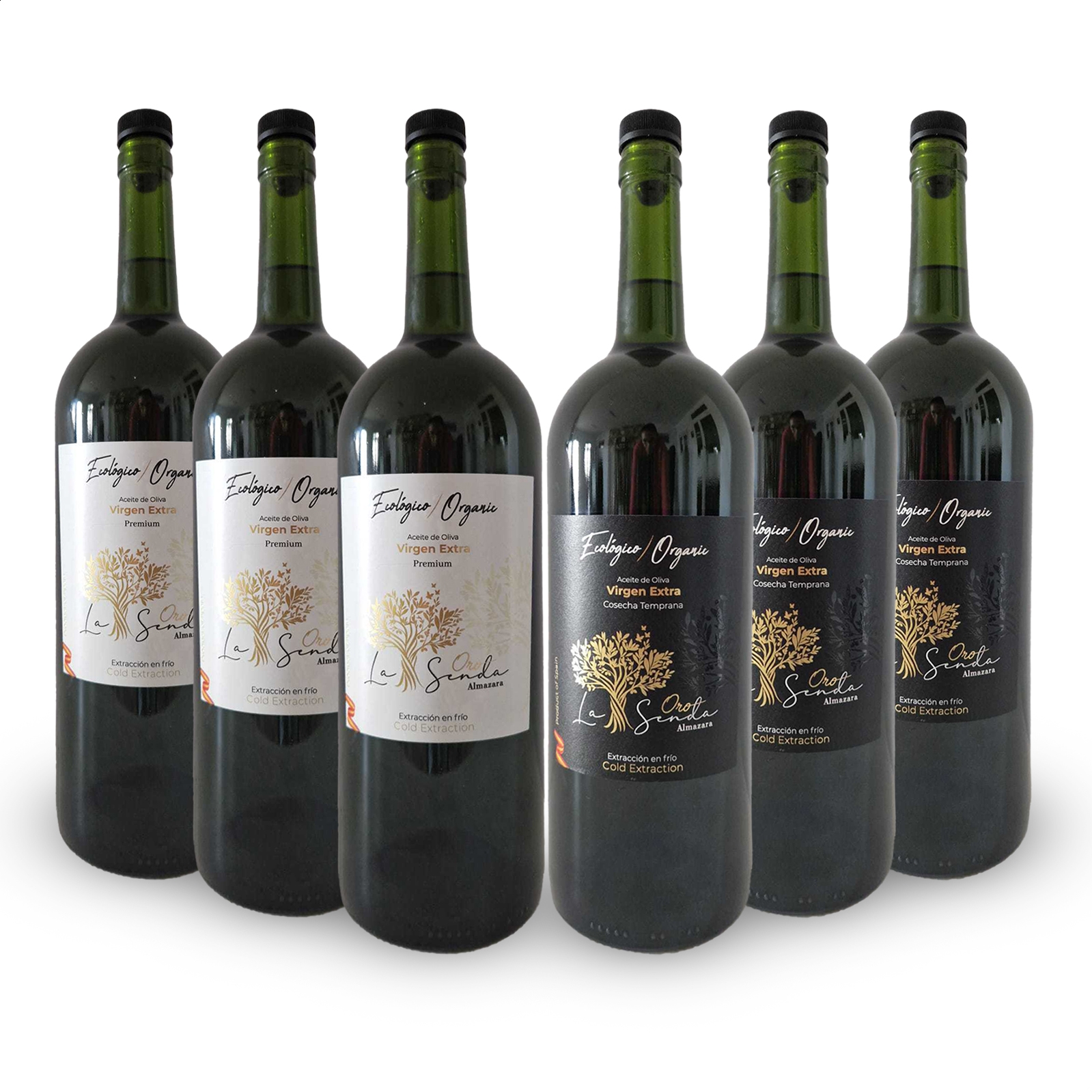 Oro La Senda Almazara - Lote AOVE ecológico D.O.P. Aceite Campo de Montiel 1,5L, 12uds