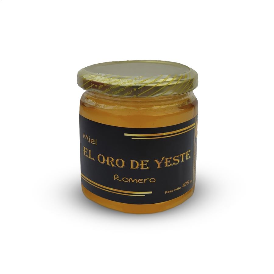 El Oro de Yeste - Lote de miel de romero y montaña 475g, 6uds