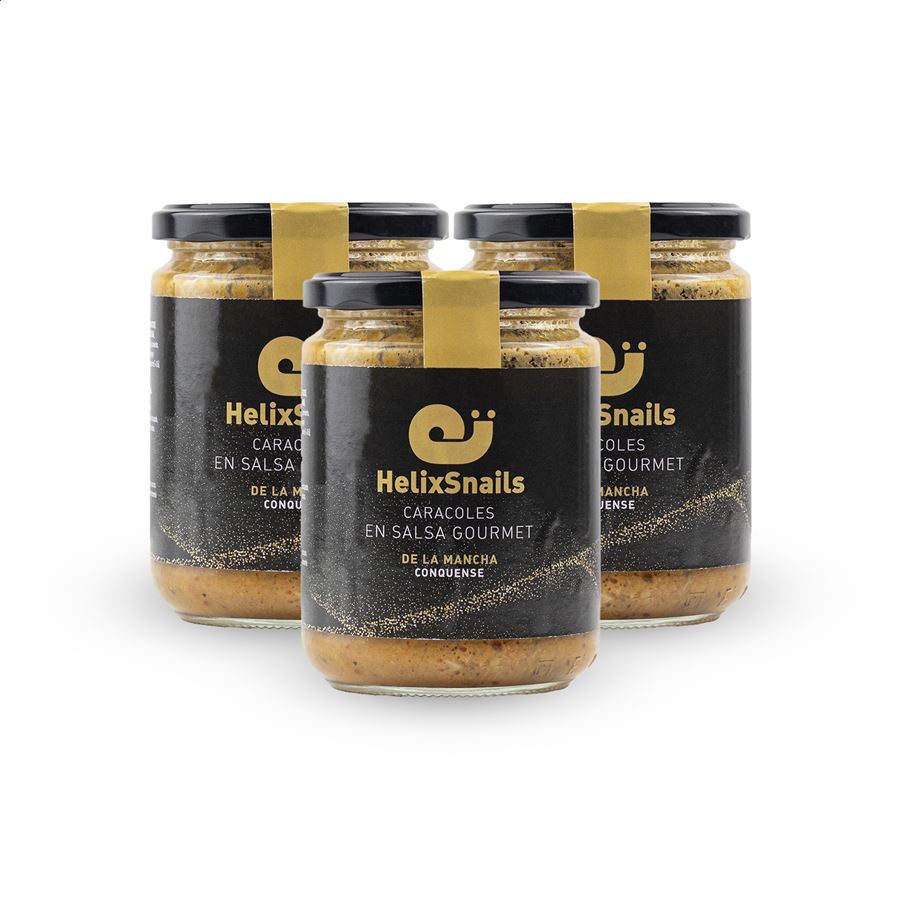 Helix Snails - Caracoles en salsa gourmet 445g, 3uds
