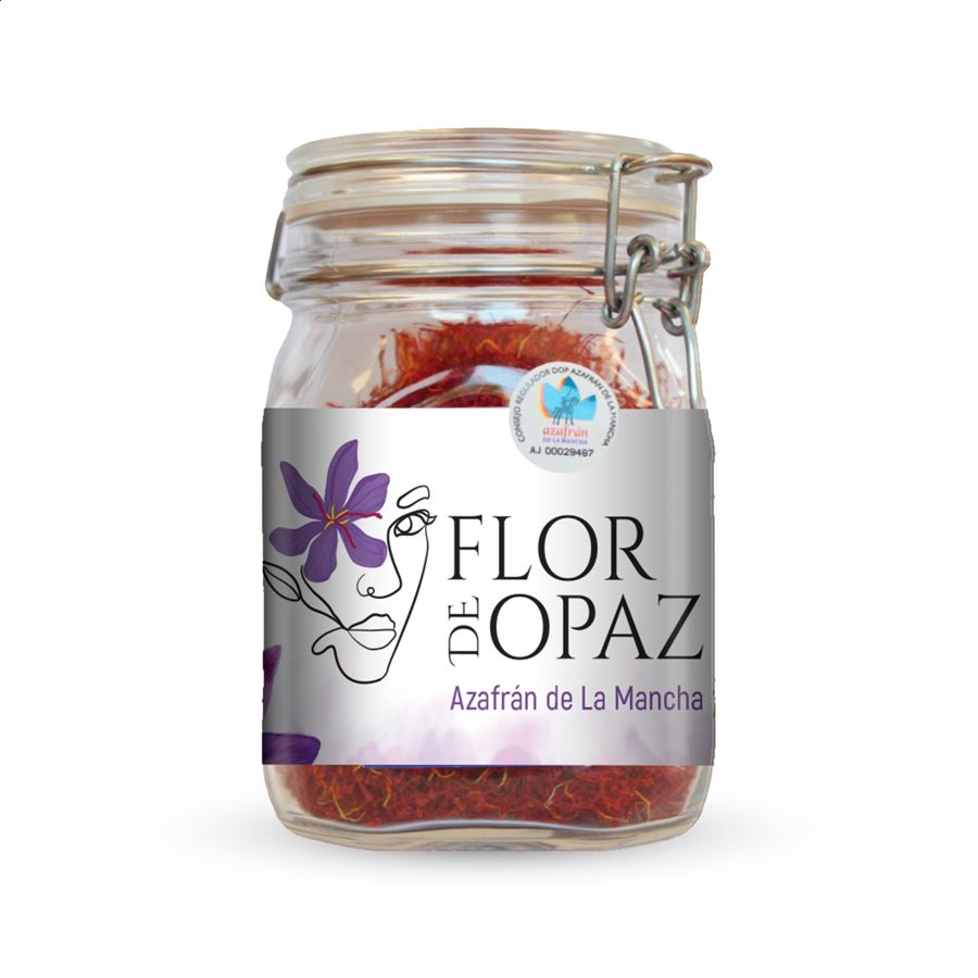 Opaz Azafrán - Flor de Opaz, azafrán en hebra D.O.P. Azafrán de La Mancha 25g, 1ud