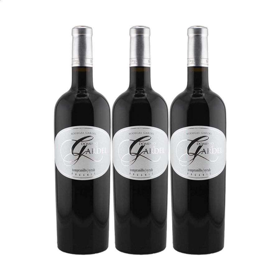 Bodegas Gardel - Dominio de Gardel vino tinto crianza Tempranillo D.O.P. La Mancha 75cl, 3uds