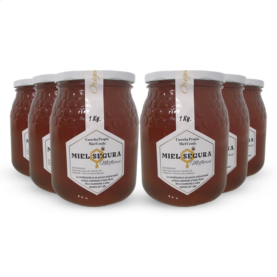 Miel Segura - Miel de Mil Flores 1Kg, 6uds