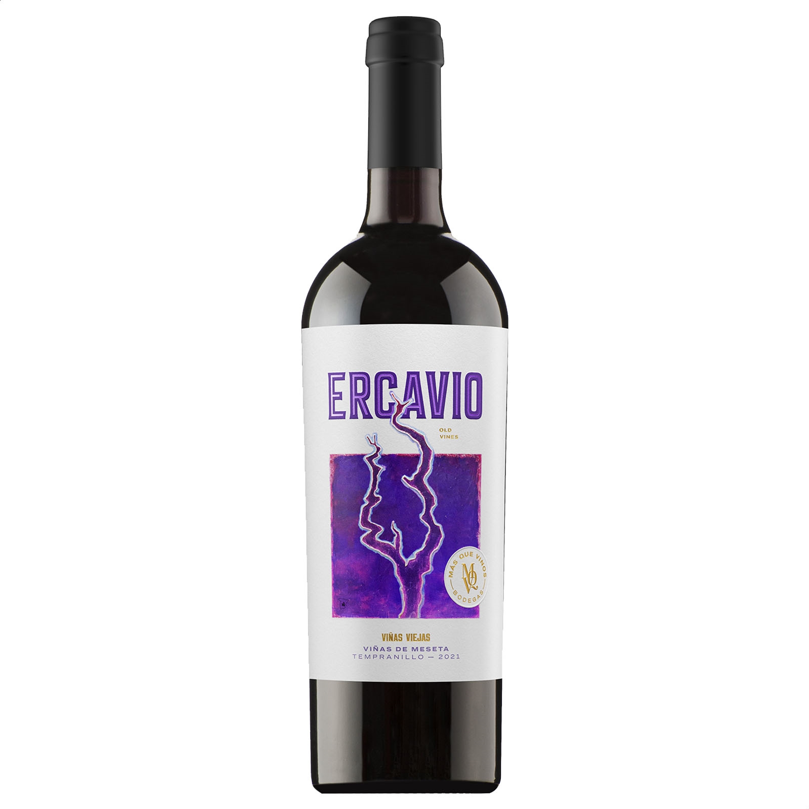 Bodegas Más Que Vinos - Ercavio Viñas de Meseta vino tinto IGP Vino de la Tierra de Castilla 75cl, 3uds