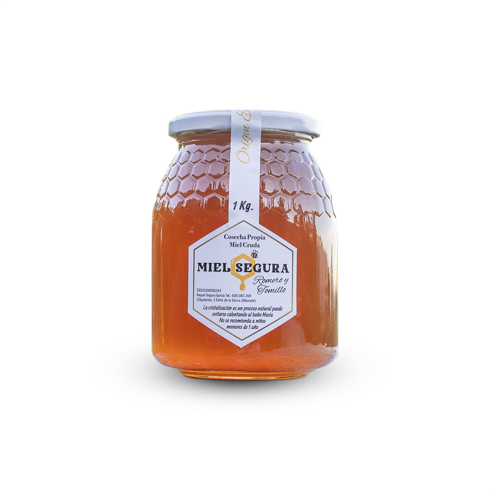 Miel Segura - Miel de Tomillo y Romero 1Kg, 4uds